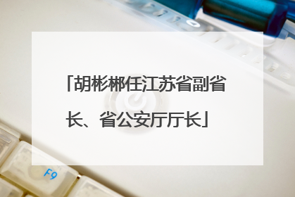 胡彬郴任江苏省副省长、省公安厅厅长
