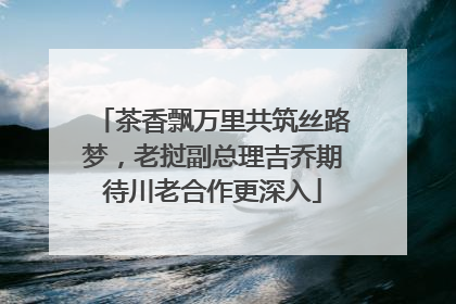 茶香飘万里共筑丝路梦，老挝副总理吉乔期待川老合作更深入