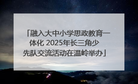 融入大中小学思政教育一体化 2025年长三角少先队交流活动在温岭举办