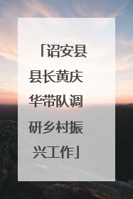 诏安县县长黄庆华带队调研乡村振兴工作