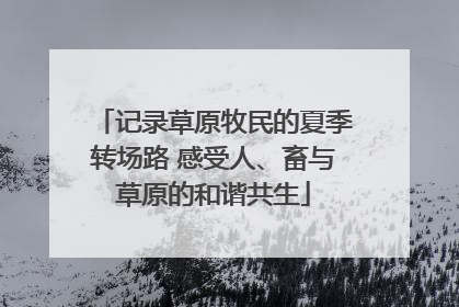 记录草原牧民的夏季转场路 感受人、畜与草原的和谐共生