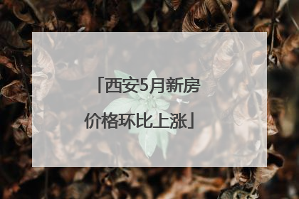 西安5月新房价格环比上涨