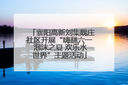 襄阳高新刘集魏庄社区开展“嗨翻六一 泡沫之夏 欢乐水世界”主题活动