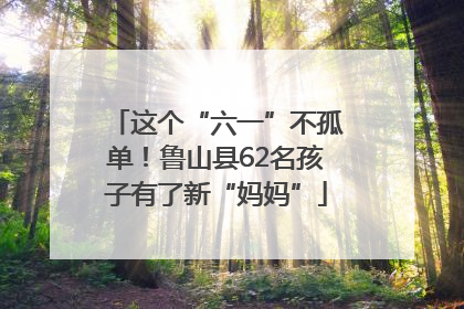 这个“六一”不孤单！鲁山县62名孩子有了新“妈妈”