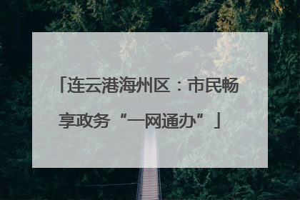 连云港海州区：市民畅享政务“一网通办”