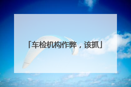 车检机构作弊，该抓