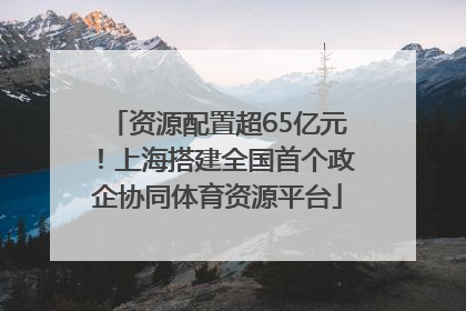 资源配置超65亿元！上海搭建全国首个政企协同体育资源平台