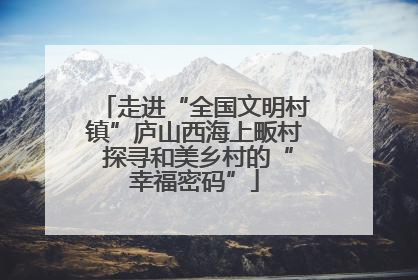 走进“全国文明村镇”庐山西海上畈村 探寻和美乡村的“幸福密码”