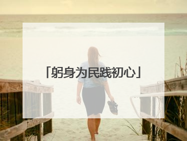 躬身为民践初心