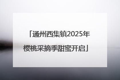 通州西集镇2025年樱桃采摘季甜蜜开启