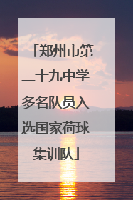 郑州市第二十九中学多名队员入选国家荷球集训队