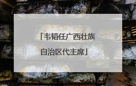 韦韬任广西壮族自治区代主席