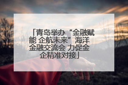 青岛举办“金融赋能 企航未来”海洋金融交流会 力促金企精准对接