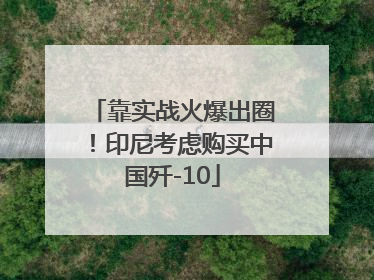 靠实战火爆出圈！印尼考虑购买中国歼-10