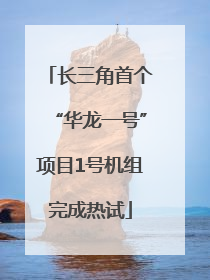 长三角首个“华龙一号”项目1号机组完成热试