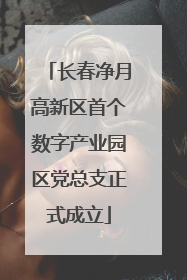 长春净月高新区首个数字产业园区党总支正式成立