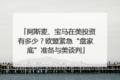 阿斯麦、宝马在美投资有多少？欧盟紧急“盘家底”准备与美谈判