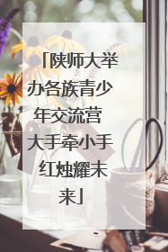 陕师大举办各族青少年交流营 大手牵小手 红烛耀未来