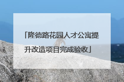隆德路花园人才公寓提升改造项目完成验收