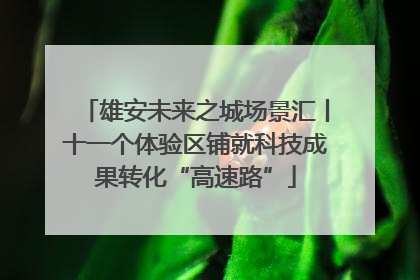 雄安未来之城场景汇丨十一个体验区铺就科技成果转化“高速路”