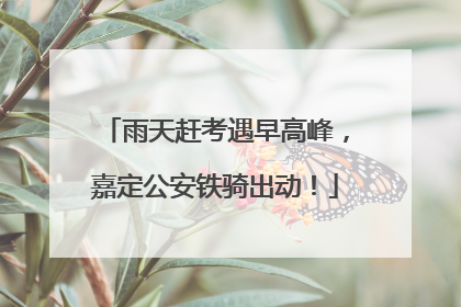 雨天赶考遇早高峰，嘉定公安铁骑出动！