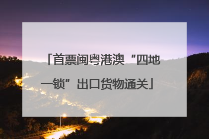 首票闽粤港澳“四地一锁”出口货物通关