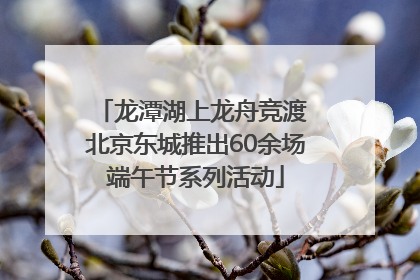 龙潭湖上龙舟竞渡 北京东城推出60余场端午节系列活动