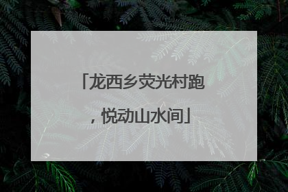 龙西乡荧光村跑，悦动山水间