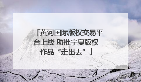黄河国际版权交易平台上线 助推宁夏版权作品“走出去”
