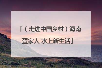 （走进中国乡村）海南疍家人 水上新生活