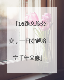 16路文旅公交，一日穿越济宁千年文脉