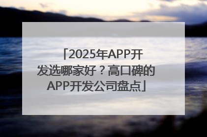 2025年APP开发选哪家好？高口碑的APP开发公司盘点