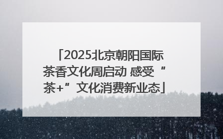 2025北京朝阳国际茶香文化周启动 感受“茶+”文化消费新业态