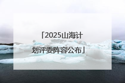 2025山海计划评委阵容公布