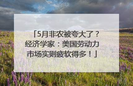 5月非农被夸大了？经济学家：美国劳动力市场实则疲软得多！