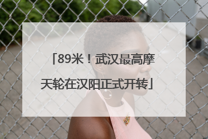 89米！武汉最高摩天轮在汉阳正式开转