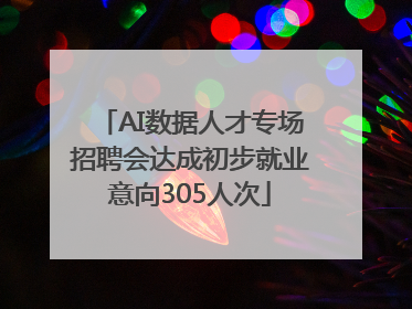 AI数据人才专场招聘会达成初步就业意向305人次