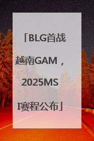 BLG首战越南GAM，2025MSI赛程公布