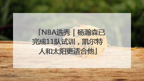 NBA选秀｜杨瀚森已完成11队试训，凯尔特人和太阳更适合他
