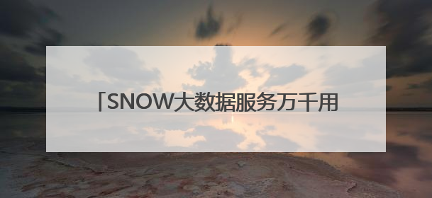 SNOW大数据服务万千用户，SNOW AI量化——打造亚太云端AI量化