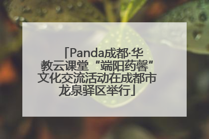 Panda成都·华教云课堂“端阳药馨”文化交流活动在成都市龙泉驿区举行